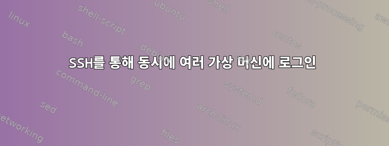 SSH를 통해 동시에 여러 가상 머신에 로그인