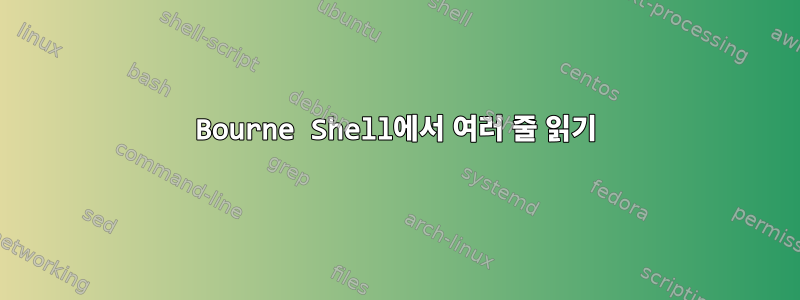 Bourne Shell에서 여러 줄 읽기