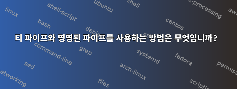 티 파이프와 명명된 파이프를 사용하는 방법은 무엇입니까?