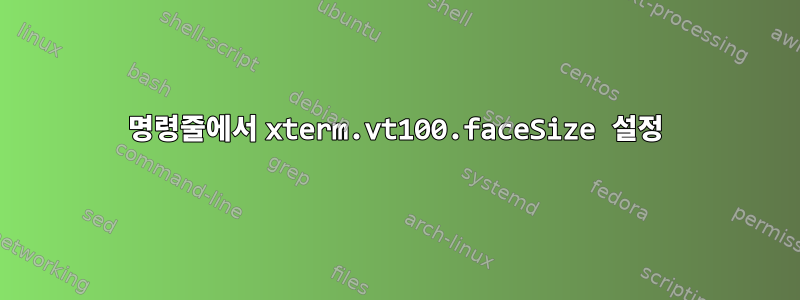 명령줄에서 xterm.vt100.faceSize 설정