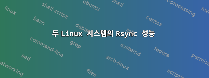 두 Linux 시스템의 Rsync 성능