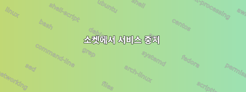 소켓에서 서비스 중지