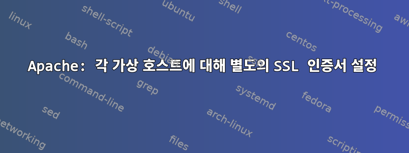 Apache: 각 가상 호스트에 대해 별도의 SSL 인증서 설정