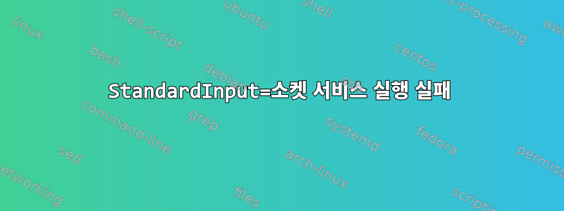 StandardInput=소켓 서비스 실행 실패