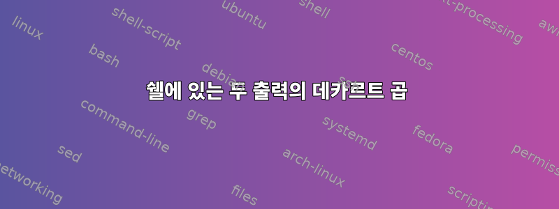 쉘에 있는 두 출력의 데카르트 곱