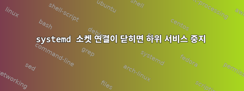 systemd 소켓 연결이 닫히면 하위 서비스 중지