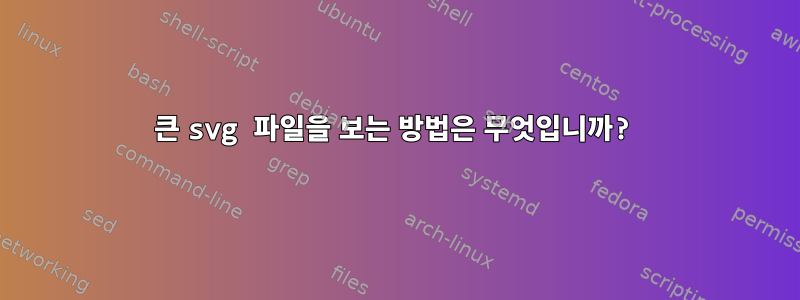 큰 svg 파일을 보는 방법은 무엇입니까?