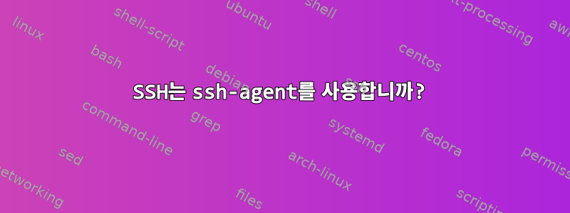 SSH는 ssh-agent를 사용합니까?