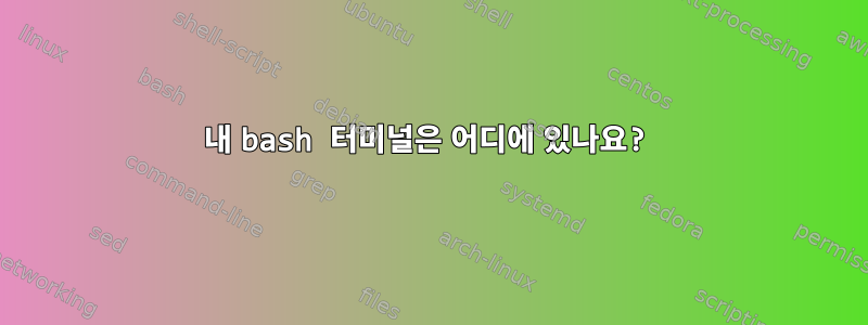 내 bash 터미널은 어디에 있나요?