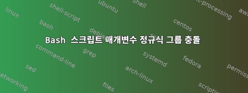 Bash 스크립트 매개변수 정규식 그룹 충돌