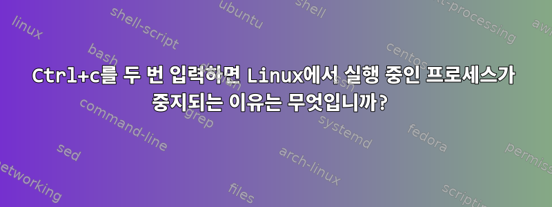 Ctrl+c를 두 번 입력하면 Linux에서 실행 중인 프로세스가 중지되는 이유는 무엇입니까?