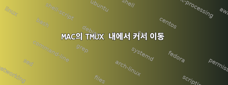 MAC의 TMUX 내에서 커서 이동