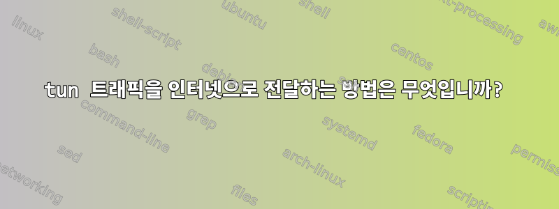 tun 트래픽을 인터넷으로 전달하는 방법은 무엇입니까?