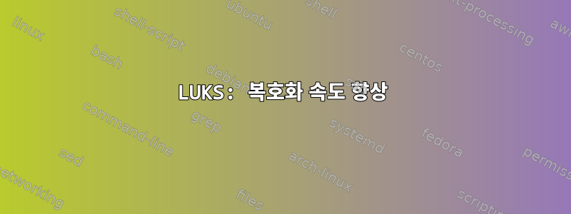 LUKS: 복호화 속도 향상