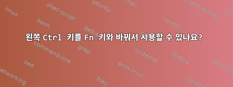 왼쪽 Ctrl 키를 Fn 키와 바꿔서 사용할 수 있나요?