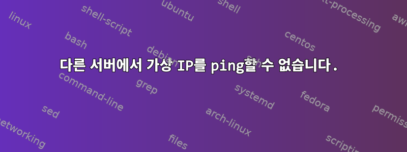 다른 서버에서 가상 IP를 ping할 수 없습니다.