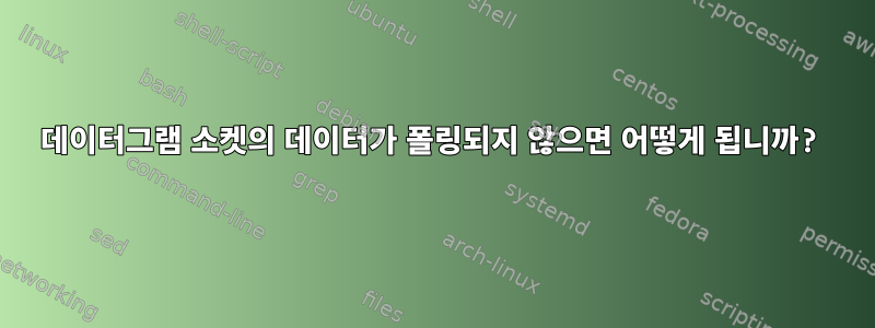 데이터그램 소켓의 데이터가 폴링되지 않으면 어떻게 됩니까?