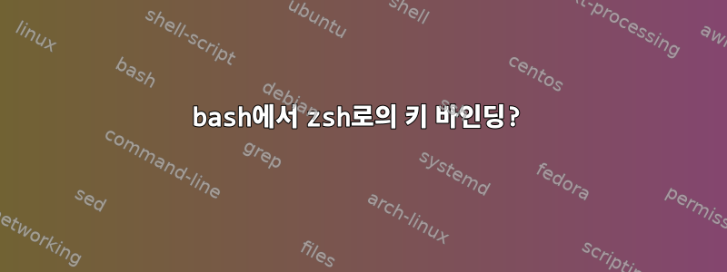 bash에서 zsh로의 키 바인딩?