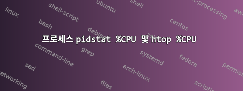 프로세스 pidstat %CPU 및 htop %CPU