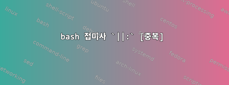 bash 접미사 `||:` [중복]