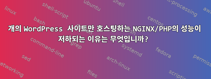 1개의 WordPress 사이트만 호스팅하는 NGINX/PHP의 성능이 저하되는 이유는 무엇입니까?