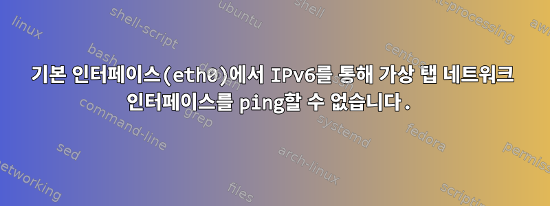 기본 인터페이스(eth0)에서 IPv6를 통해 가상 탭 네트워크 인터페이스를 ping할 수 없습니다.