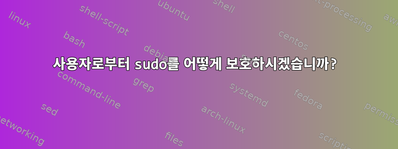 사용자로부터 sudo를 어떻게 보호하시겠습니까?