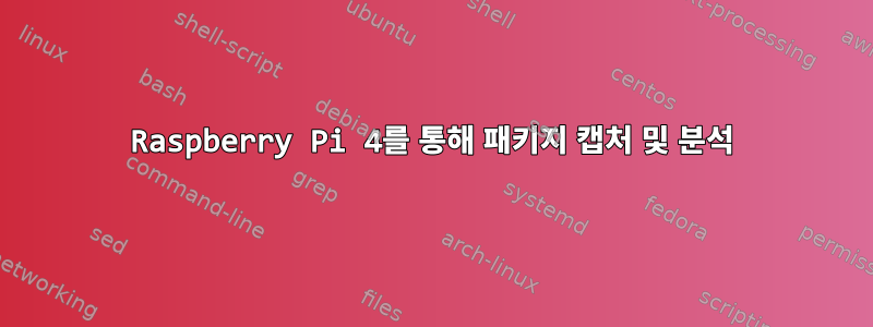 Raspberry Pi 4를 통해 패키지 캡처 및 분석