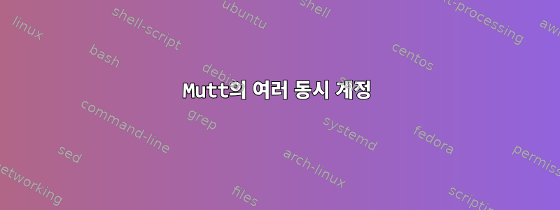 Mutt의 여러 동시 계정