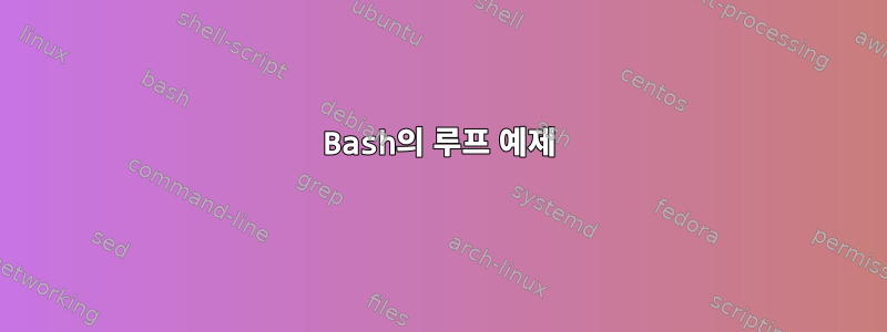 Bash의 루프 예제