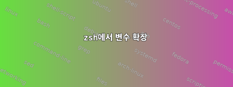 zsh에서 변수 확장