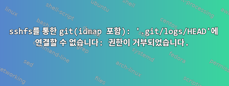 sshfs를 통한 git(idmap 포함): '.git/logs/HEAD'에 연결할 수 없습니다: 권한이 거부되었습니다.