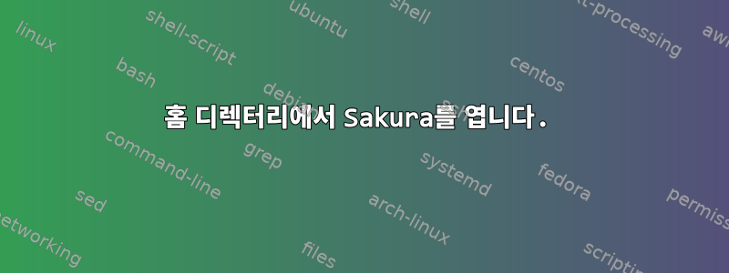 홈 디렉터리에서 Sakura를 엽니다.