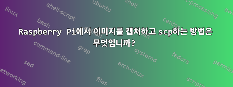 Raspberry Pi에서 이미지를 캡처하고 scp하는 방법은 무엇입니까?