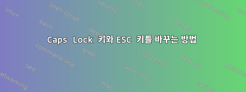 Caps Lock 키와 ESC 키를 바꾸는 방법