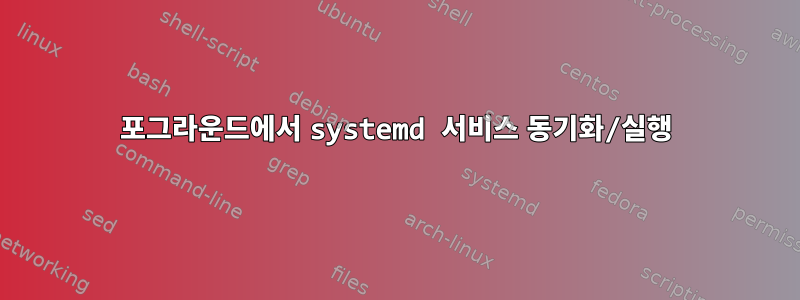 포그라운드에서 systemd 서비스 동기화/실행