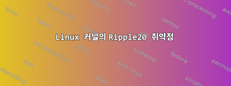 Linux 커널의 Ripple20 취약점