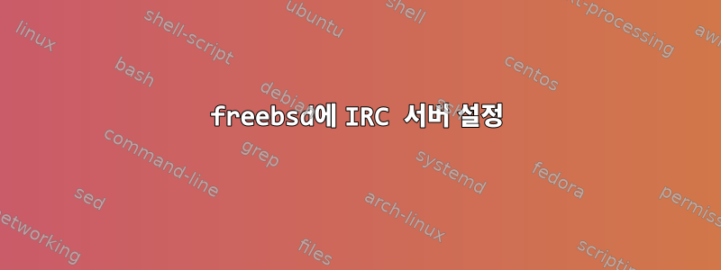 freebsd에 IRC 서버 설정