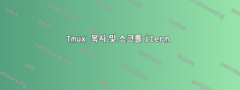 Tmux 복사 및 스크롤 iterm