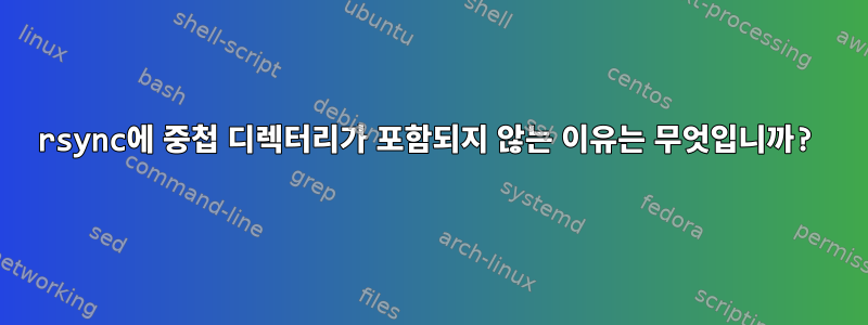 rsync에 중첩 디렉터리가 포함되지 않는 이유는 무엇입니까?