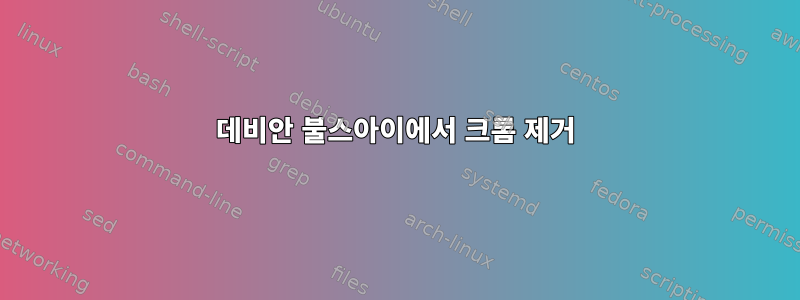 데비안 불스아이에서 크롬 제거