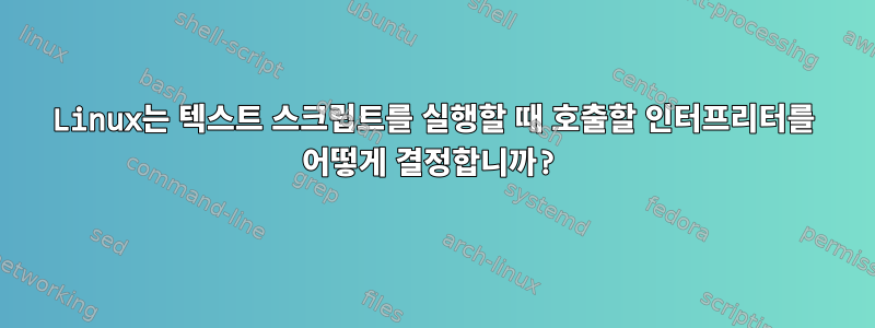 Linux는 텍스트 스크립트를 실행할 때 호출할 인터프리터를 어떻게 결정합니까?