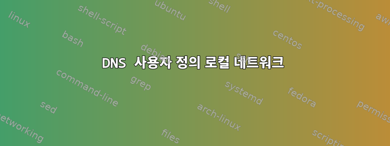 DNS 사용자 정의 로컬 네트워크