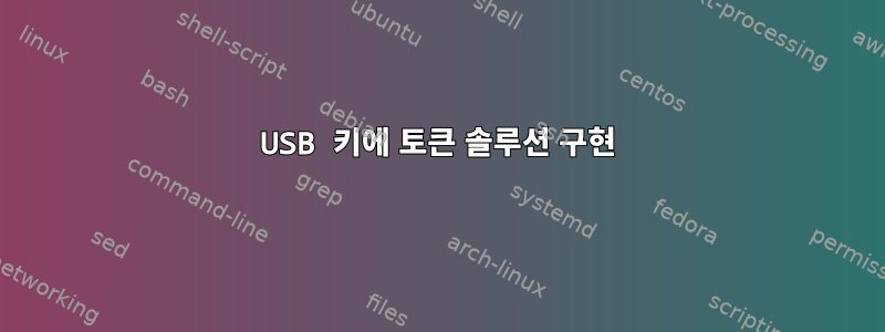 USB 키에 토큰 솔루션 구현