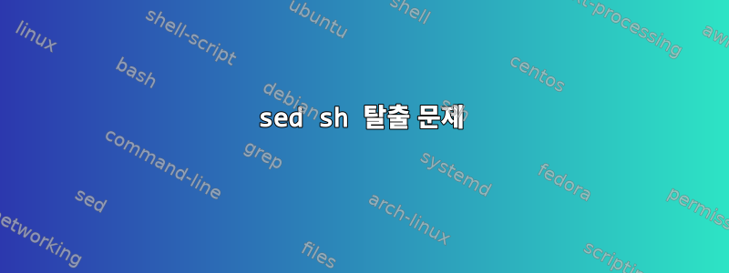 sed sh 탈출 문제