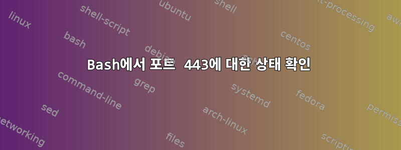 Bash에서 포트 443에 대한 상태 확인