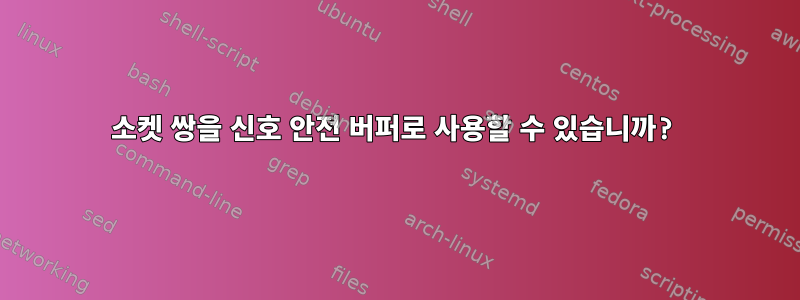 소켓 쌍을 신호 안전 버퍼로 사용할 수 있습니까?