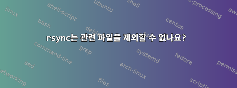 rsync는 관련 파일을 제외할 수 없나요?