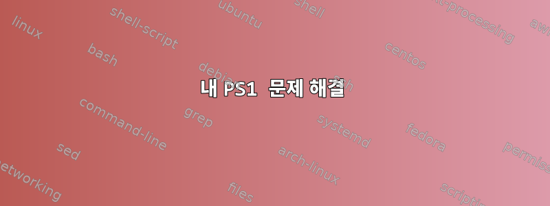 내 PS1 문제 해결