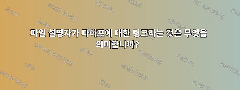 파일 설명자가 파이프에 대한 링크라는 것은 무엇을 의미합니까?